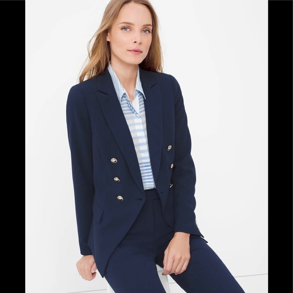 White House Black Market Jackets & Blazers - WHBM Blue Navy Blazer 4P
